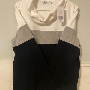 Black and white Kim Rogers sweater.